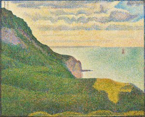 诺曼底贝桑港的海景，1888年。 作者 乔治·皮埃尔·苏拉特