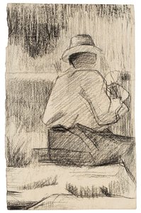 画家和他的调色板；画家有调色板，c.1881 作者 乔治·皮埃尔·苏拉特