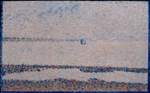 海滩，Gravelines（Strand bei Gravelines）中的一条船 作者 乔治·苏拉特