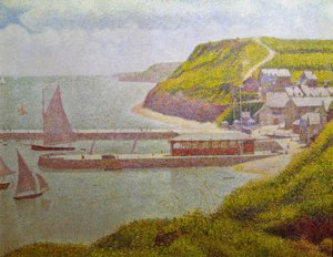 Porten-Bessin，外港，涨潮（卡尔瓦多斯） 作者 乔治·苏拉特