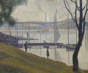 在Courbevoie的桥梁，1886-87 作者 乔治·苏拉特