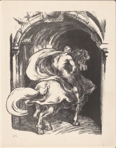 骑手冲进大门 作者 Georges d'Espagnat