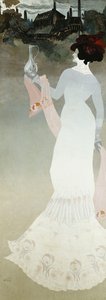 玻璃艺术； Le Verrerie或L&39;Art due Verre，约1900年（布面油画） 作者 乔治·德菲尔