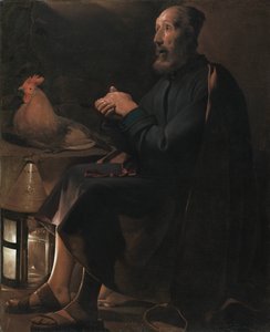 法语: Les larmes de Saint-Pierre Saint Peter Repentant 作者 乔治·德拉图尔