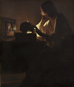 忏悔的马格达伦，1635-40 作者 乔治·德拉图尔