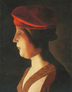 女人的头碎片（布面油画） 作者 乔治·德拉图尔