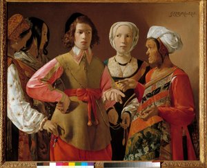 Georges de La Tour (1593-1652) 约 1630 年作的算命先生，太阳。 1,01x1,23 m 纽约。 大都会博物馆