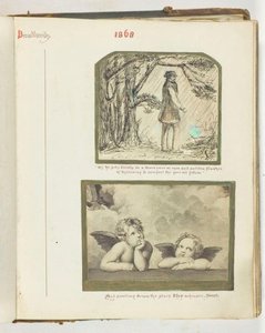 无题[雨中人和两个小天使]，1868年。  