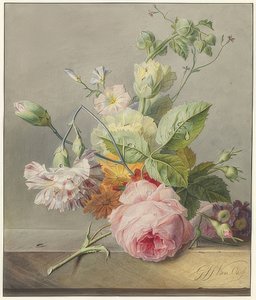 花卉静物。约于1800-25年
