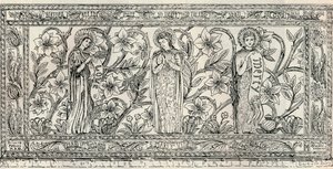 白色纪念祭坛布，教区教堂，切德尔顿，c1891 作者 杰拉尔德·卡拉科特·霍斯利