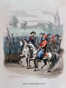 与易卜拉欣-帕查的军事检阅，巴黎火星广场》，约1846年 1847年 作者 Gerard Corbiau