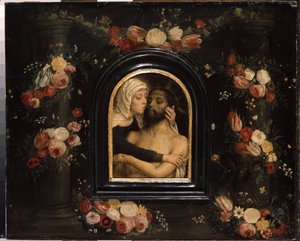 "对死去的基督的哀悼》杰拉德-大卫（1460-1523 年）的画像 尺寸：36x44.5 厘米 圣彼得堡艾米塔什博物馆36x44.5 厘米 圣彼得堡埃米塔日博物馆 作者 杰拉德·大卫