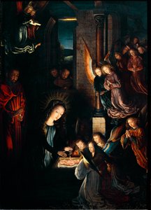 杰拉德-大卫（1460-1523）的耶稣诞生画，1495年。昏暗。57x41厘米 维也纳，艺术史博物馆