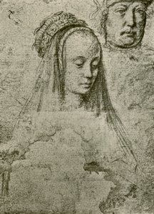 带头饰的年轻女子，1497-1498，1908年。 作者 杰拉德·大卫