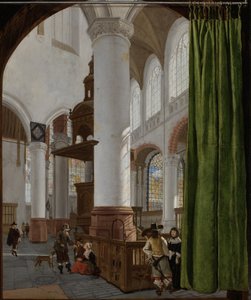 代尔夫特的Oude Kerk内部，1654年