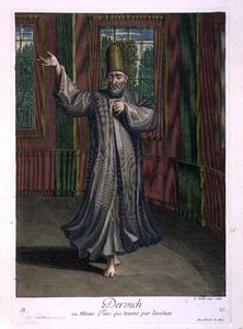 苦行僧（Dervish），或土耳其僧侣，虔诚地旋转着。