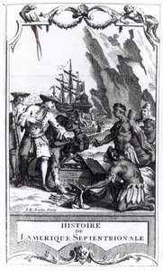 Bacqueville de La Potherie（1663-1736）的北美历史主题，发表于1753年（bw照片）