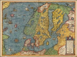 杰拉德-德-约德绘制的 1593 年北欧地图