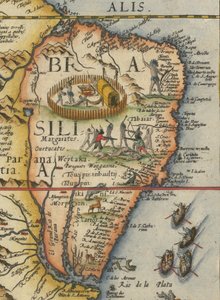 南美洲地图，1593 年（已裁剪）