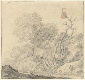 水边树丛中的房屋 作者 Pieter de Molijn (追随者)