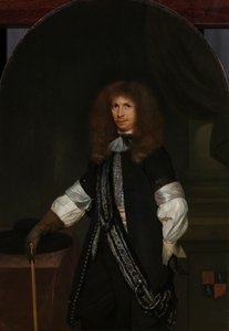 雅各布-德-格拉夫（1642-90 年）。身着军官制服 作者 Gerard ter Borch (II)（艺术家签名）