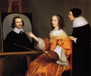荷兰文：Margaretha Maria de Roodere (c. 1625-1666) 玛格丽特-玛丽亚-德-鲁德雷（约 1625-1666 年） 作者 杰拉德·范·洪特霍斯特