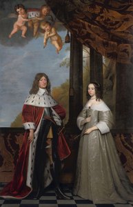 勃兰登堡选帝侯弗里德里希·威廉（Friedrich Wilhelm，1620-88 年）和他的妻子奥兰治拿骚伯爵夫人路易丝·亨利埃特（Louise Henriette，1627-67 年）的肖像