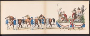 莱顿学生化妆舞会，1870 年（图版 15）
1870 年 6 月 7 日莱顿学生联谊会成员为庆祝莱顿大学建校 295 周年而举行的化装游行，代表 1870 年对莱顿的访问。 作者 杰拉杜斯·约翰内斯·博斯