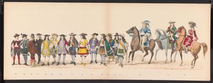 莱顿学生化妆舞会，1875 年（图版 16）
1875 年 6 月 15 日莱顿学生联谊会成员为庆祝莱顿大学建校 300 周年而举行的化妆舞会，描绘了莱顿大学，如图所示。 作者 杰拉杜斯·约翰内斯·博斯