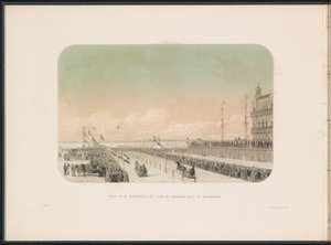 1855 年鹿特丹马斯河上的骑手比赛
沿 Willemskade 观看骑马和小丑游行的景象（实物上有标题）
1855 年 2 月鹿特丹马斯河上的冰上娱乐活动，附说明（系列标题见实物） 作者 杰拉杜斯·约翰内斯·博斯
