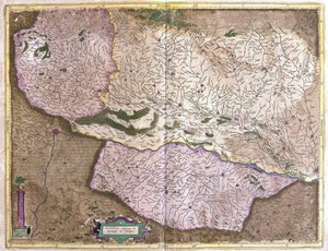 Alsace, north France (engraving 作者 杰拉杜斯·墨卡托