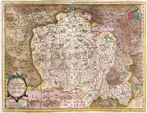 法国布尔邦纳（Bourbonnais）（雕版画 作者 杰拉杜斯·墨卡托