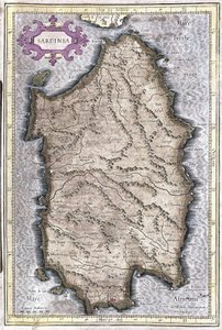 Sardinia, Italy (engraving 作者 杰拉杜斯·墨卡托