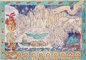 巨人的巢穴 - Munthe, Gerhard (1849-1929) - 1892 - 水彩，纸上水粉 - 78,5x112,9 - 奥斯陆国家艺术博物馆