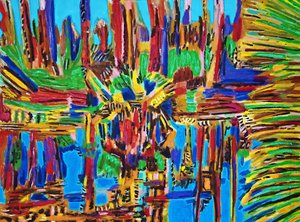 抽象派作品 Estuario Abstracto II，.2018（布面油画）