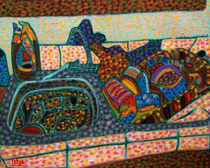 厨房水槽，2021 年（布面油画） 作者 格哈特·伊斯林豪斯