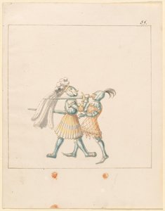 Freydal, 《马克西米利安一世皇帝的比武和锦标赛》：徒步战斗（比武）（第三卷）：图版165 作者 德国 16 世纪