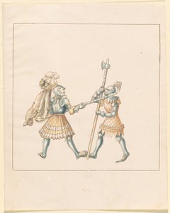 Freydal, 《马克西米利安一世皇帝的比武和锦标赛》：徒步战斗（比武）（第三卷）：图版144 作者 德国 16 世纪