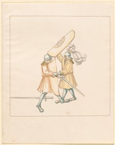Freydal, 《马克西米利安一世皇帝的比武和锦标赛》：徒步战斗（比武）（第三卷）：图版156 作者 德国 16 世纪