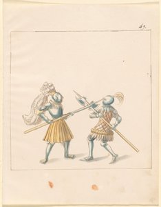 Freydal, 《马克西米利安一世皇帝的比武和锦标赛》：徒步战斗（比武）（第三卷）：图版146 作者 德国 16 世纪