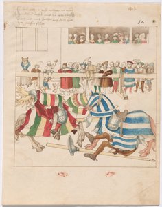 用固定的盾牌进行模拟战争竞赛 作者 German 16th Century