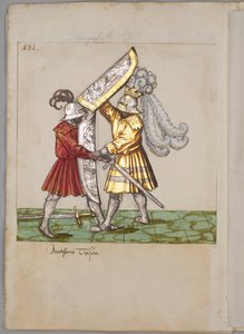 马克西米利安一世（Emperor Maximilian I）比赛书插图，1512-1515年 作者 德国大师