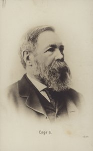 恩格斯（1820-1895 年），德国政治理论家、社会学家和作家（黑白照片） 作者 德国摄影师