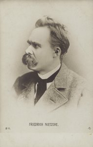 尼采（1844-1900），德国哲学家和作家（黑白照片） 作者 德国摄影师