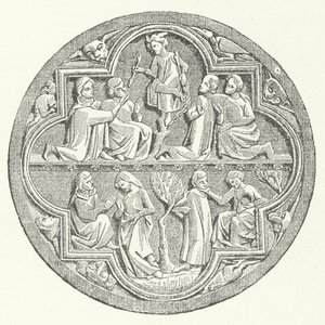 A depiction of Courtly Love in the Provence region of France (engraving) 作者 德国学校