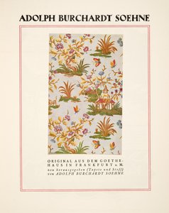 Adolph Burchardt Soehne 的广告，选自《Styl》，1922 年出版（pochoir 印刷品） 作者 德国学校