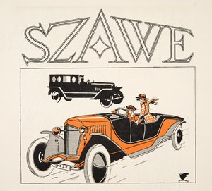 Szawe 的广告，摘自《Styl》，1922 年出版（pochoir 印刷品） 作者 德国学校