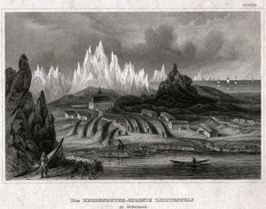 Akunnat, Greenland. (engraving, ca. 1850) 作者 德国学校