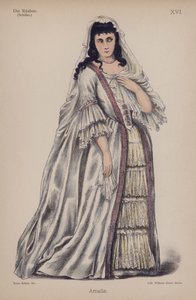 Amalie，来自弗里德里希席勒（彩色石版画）的 Die Rauber（强盗） 作者 德国学校
