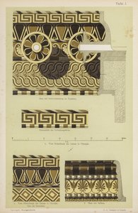 古希腊建筑装饰（彩色石版画） 作者 德国学校